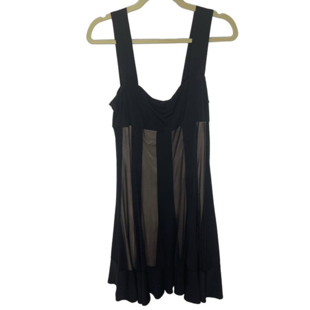 Maggy London Black and Cream Swing Dress Vintage y2K Homecoming, wedding guest